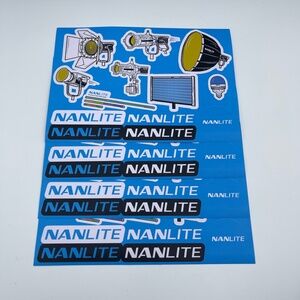 NEW Nanlite blue white black sticker 14.5*21cm lot of 4